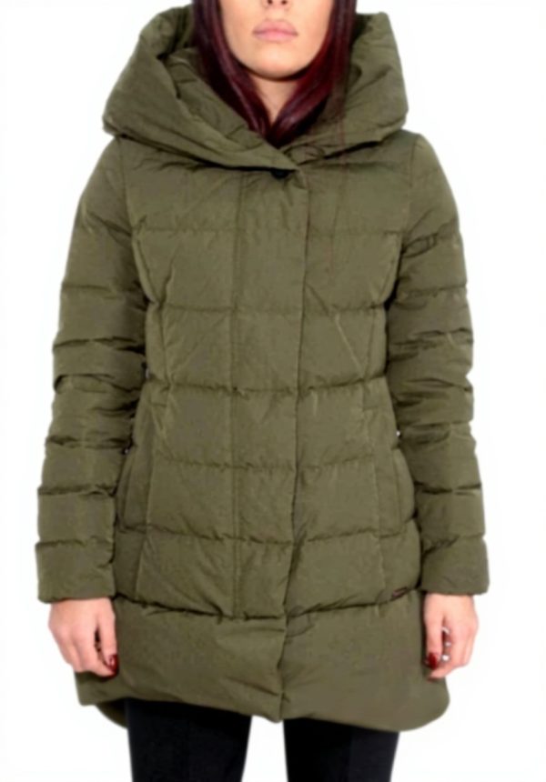 WOOLRICH Puffy Prescott Parka Womens Green Down Jacket