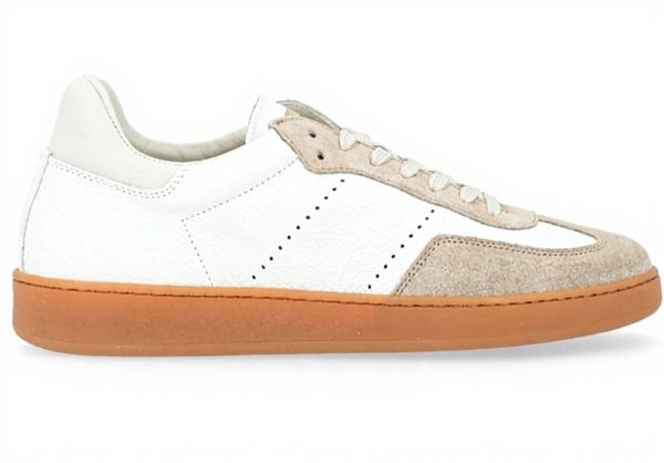 Sneaker WOOLRICH Swing Court Pelle Beige Uomo Taglia 43