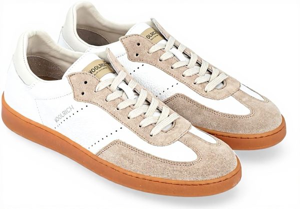 Sneaker WOOLRICH Swing Court Pelle Beige Uomo Taglia 43
