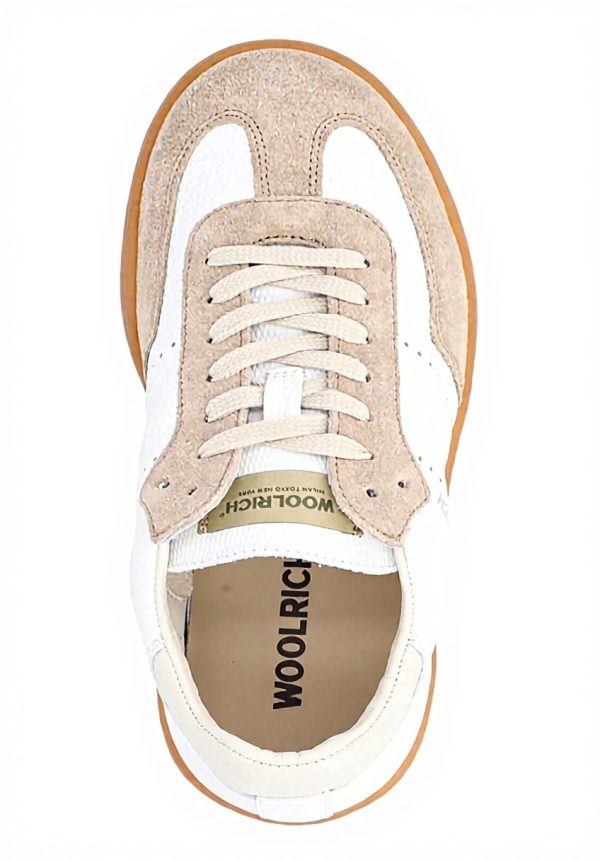 Sneaker WOOLRICH Swing Court Pelle Beige Uomo Taglia 43