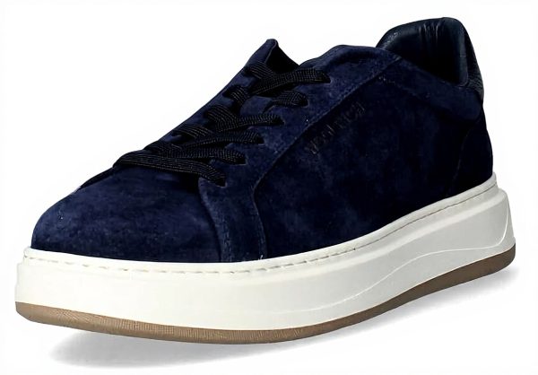 Woolrich Sneakers Uomo Blu Camoscio Suola Gomma Comfort