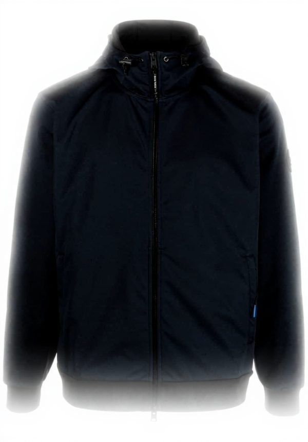 WOOLRICH Soft Shell Hoodie Blu Uomo Giacca Softshell