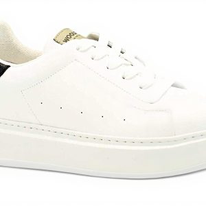 Woolrich Leather Sneakers Men White Black Casual Shoes