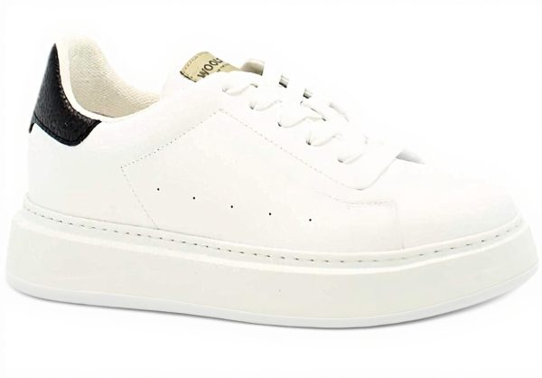 Woolrich Leather Sneakers Men White Black Casual Shoes