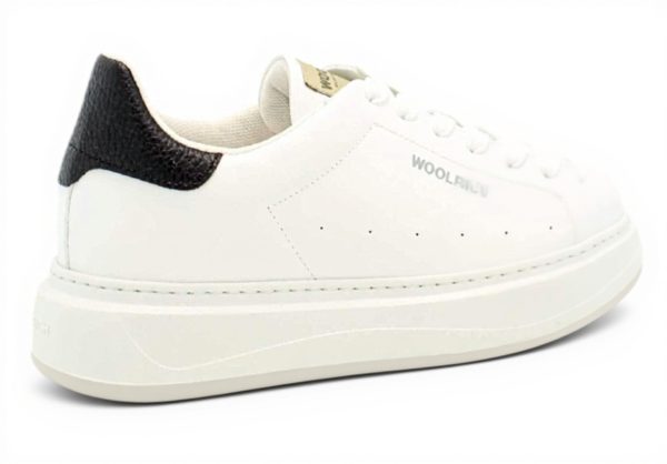 Woolrich Leather Sneakers Men White Black Casual Shoes