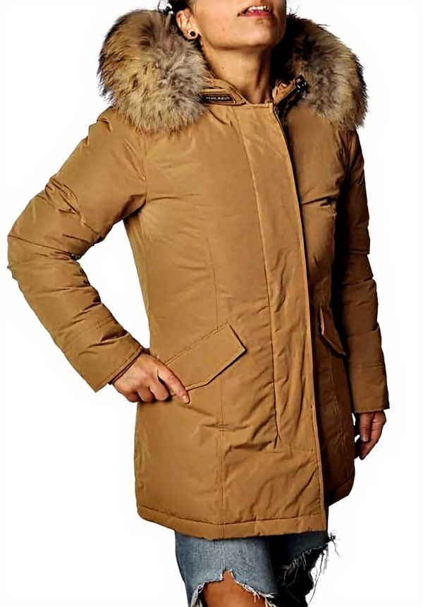 WOOLRICH Womens Alaskan Brown Raccoon Parka Long Sleeve