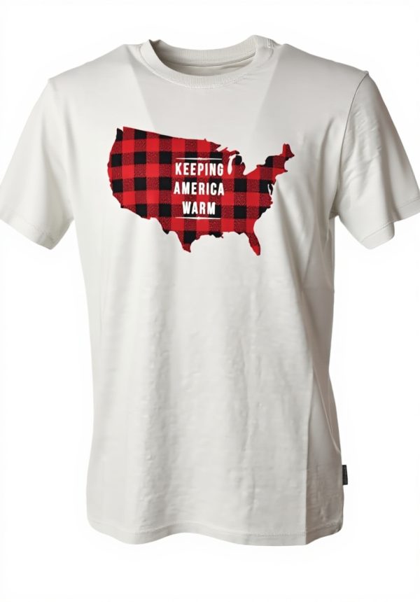 T-shirt Uomo WOOLRICH Wotee Grigio Perla Stampa America