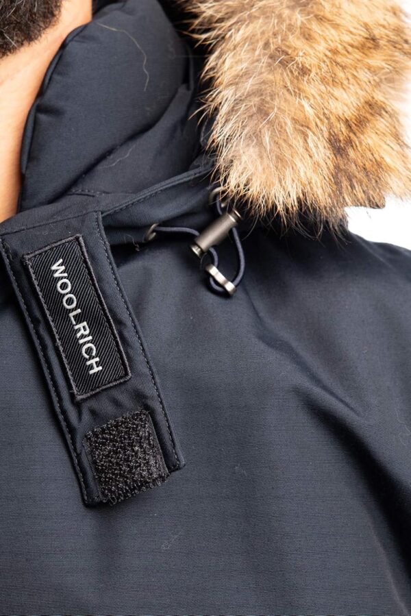 Parka Uomo Pregiato Manica Lunga Chiusura Bottone Melton-4