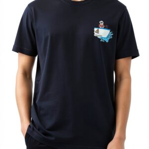 Maglia Uomo Pregiata Manica Corta Blu XL XXL L-0