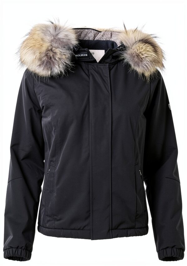 Parka con Cappuccio Chiusura Cerniera Manica Lunga-4