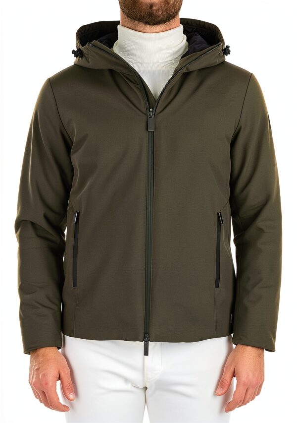 Piumino Woolrich Uomo Pregiato Chiusura Cerniera Manica-0