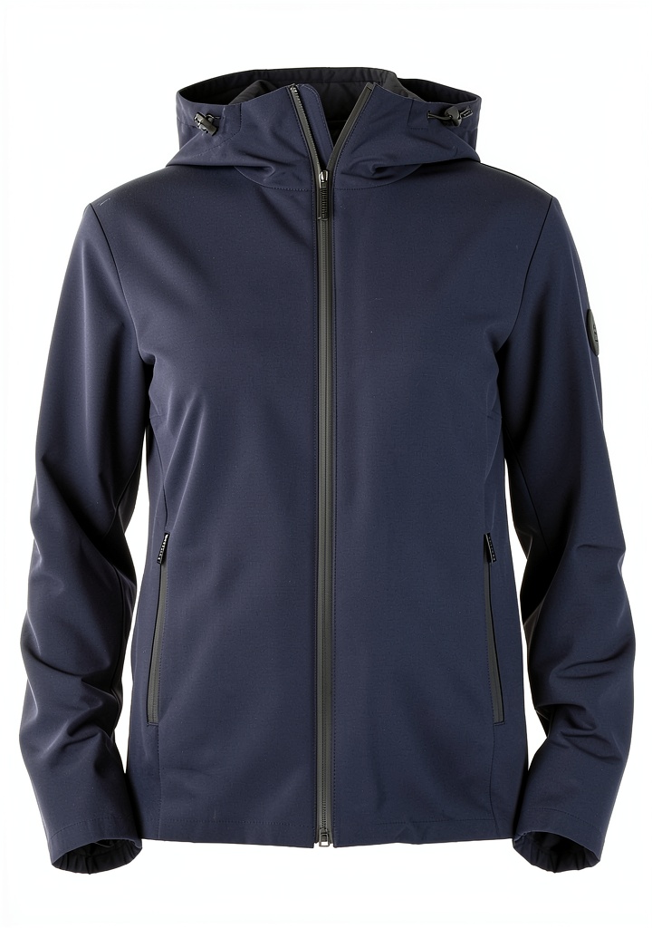 Giacca Woolrich uomo blu sintetico su sfondo urbano