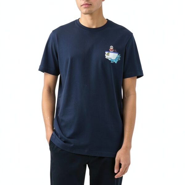 Maglia Uomo Pregiata Manica Corta Blu XL XXL L-2