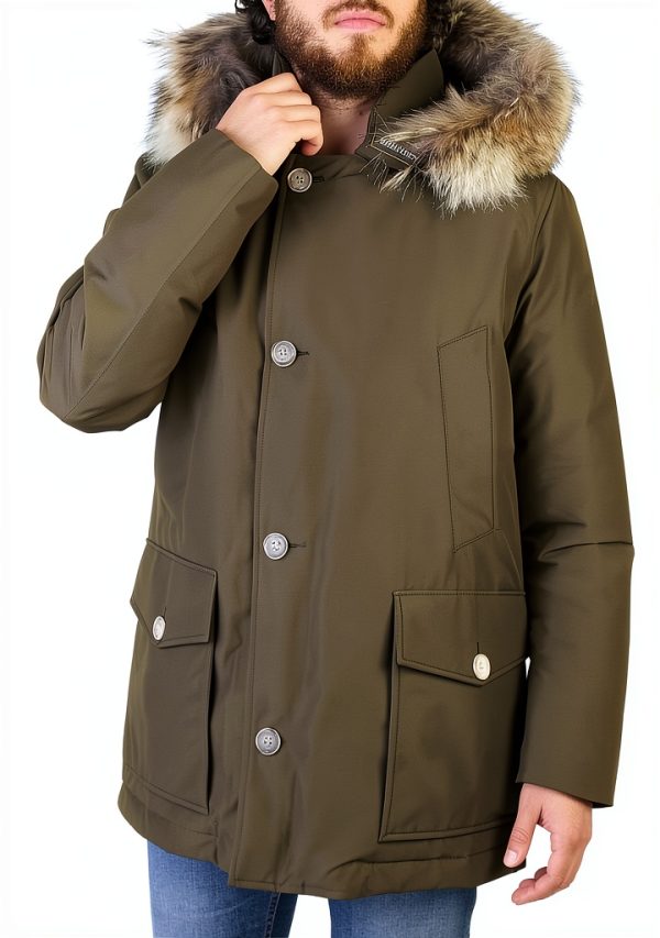 WOOLRICH ARCTIC ANORAK Giacca Uomo Cotone Verde