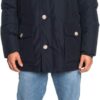 Parka Uomo Pregiato Manica Lunga Chiusura Bottone Melton-0