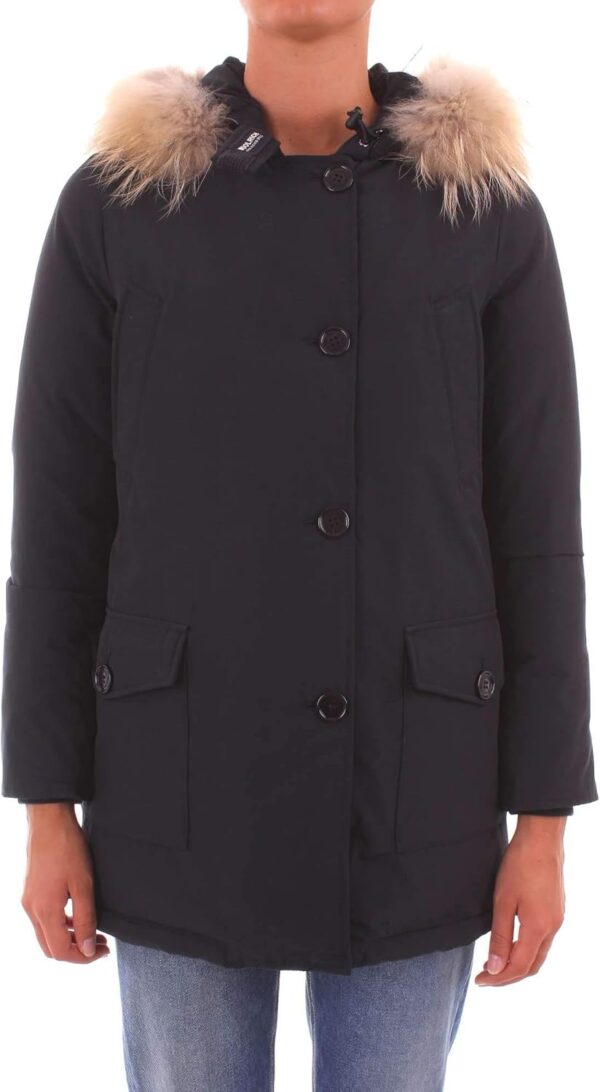 Parka Donna Manica Lunga Chiusura Bottone Colore M-0