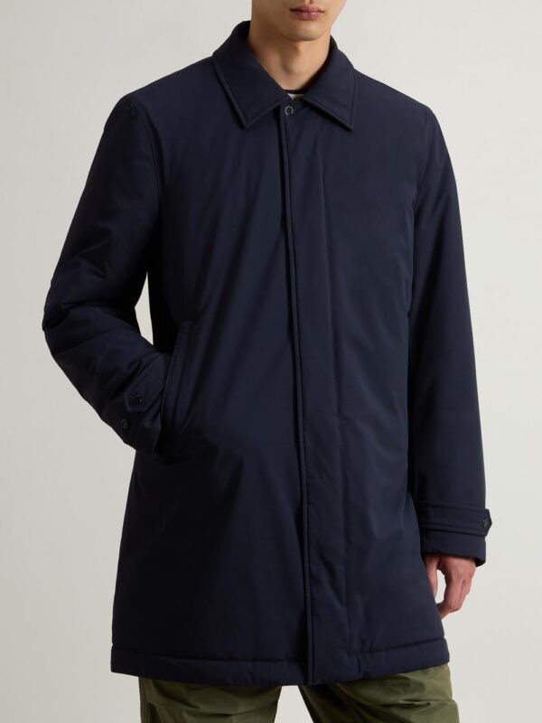 Cappotto Woolrich Uomo Melton Blu 100 Originale-3