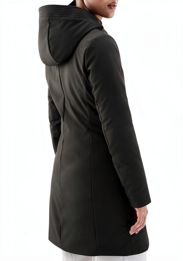 Parka Uomo Pregiato Verde Chiusura Cerniera Manica Lunga-1