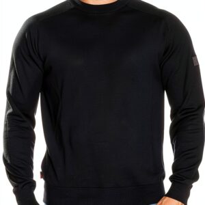 Maglia Uomo Cotone Lino Manica Lunga Pull On-0