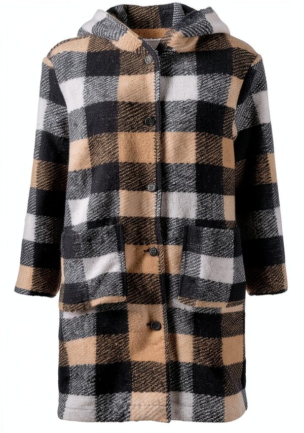 WOOLRICH Cappotto Donna Beige Lungo con Cappuccio Gentry