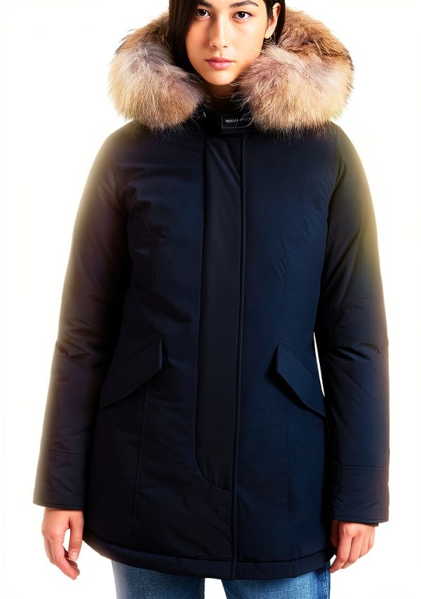 Giubbino Woolrich Donna LUXURY ARCTIC RACCOON PARKA Blu