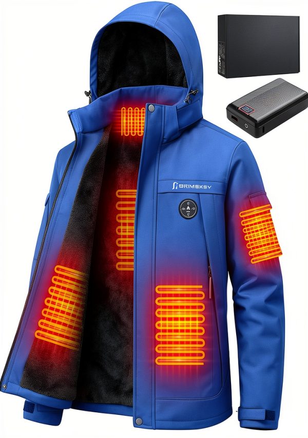 Giacca Riscaldata Uomo Batteria 20000mAh Impermeabile Sci
