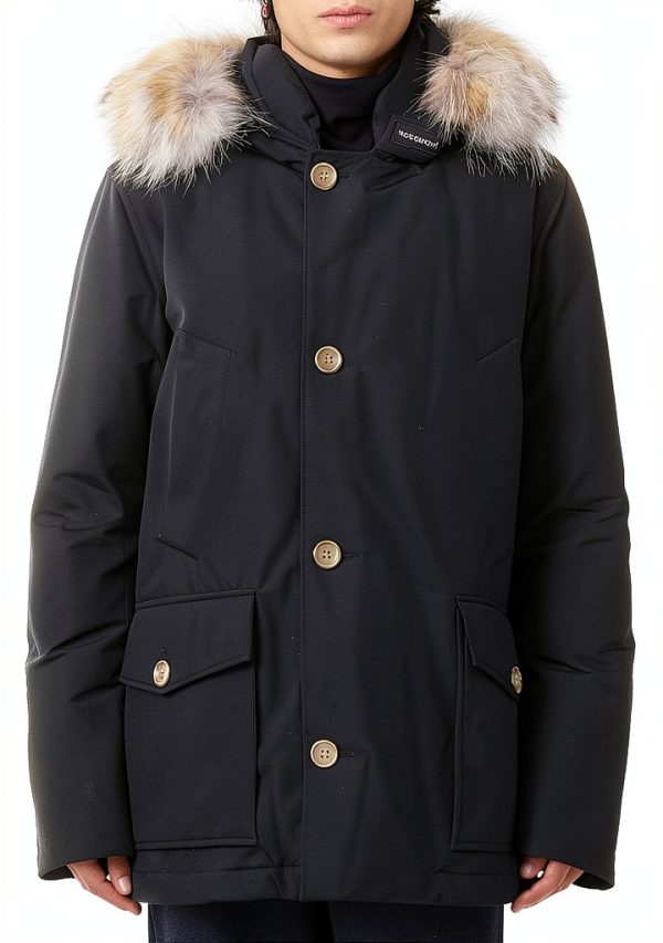 WOOLRICH ARCTIC ANORAK Giacca Uomo Cotone Blu