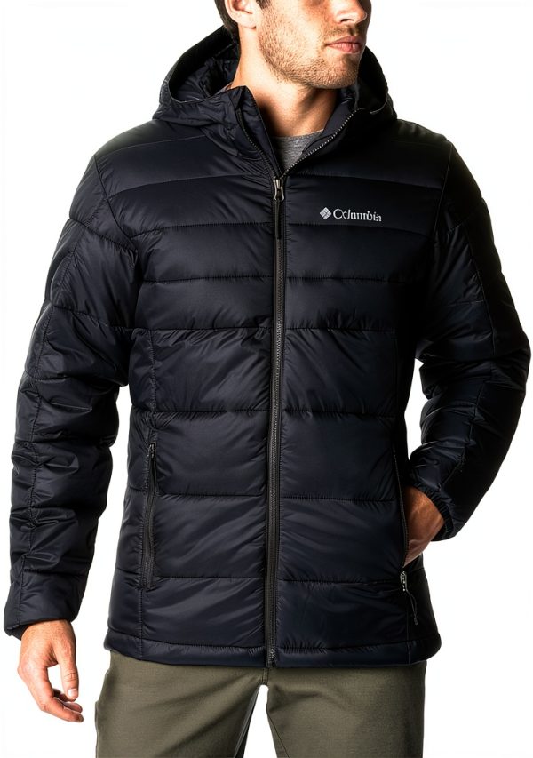 Columbia Buck Butte Giacca Uomo Imbottita Cappuccio Nero