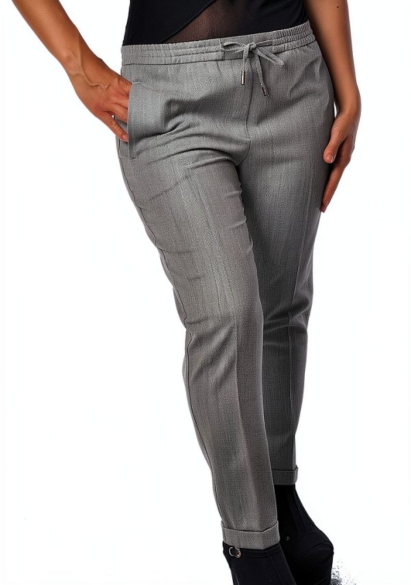 Pantalone Woolrich Donna Lana Grigio Perla WWPAN1169