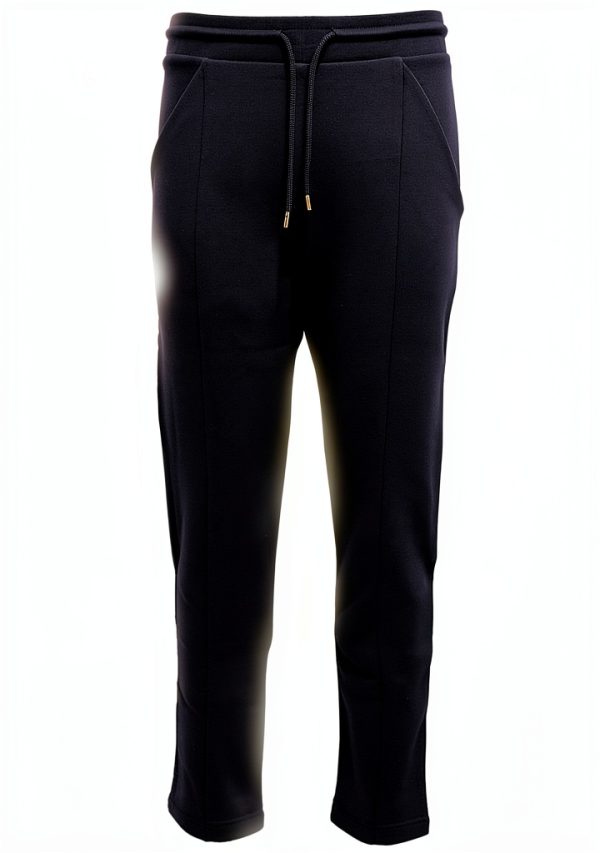 Pantaloni sportivi Woolrich donna pile fleece blu gamba