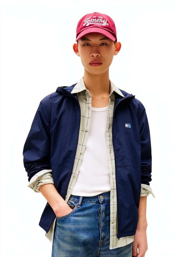 Tommy Jeans Giacca Antivento Uomo Nylon Riciclato Design