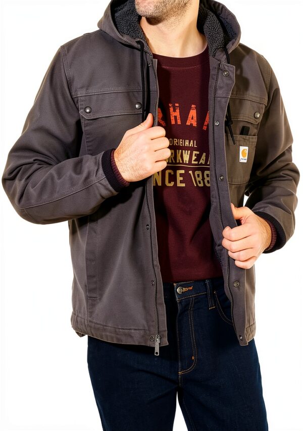 Giacche Carhartt Uomo Relaxed Fit Sherpa Leggero Nero-0