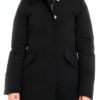 Woolrich Giaccone Donna Nero Lana Cappotto Inverno-4