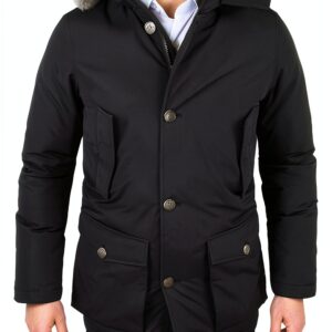 Giaccone Parka Uomo Slim Fit Invernale Verde Marrone-0