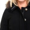 Woolrich Giaccone Donna Nero Lana Cappotto Inverno-2