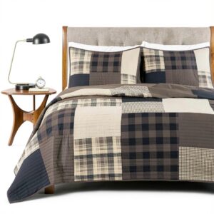 Woolrich trapunta plaid marrone chiaro cotone reversibile-0