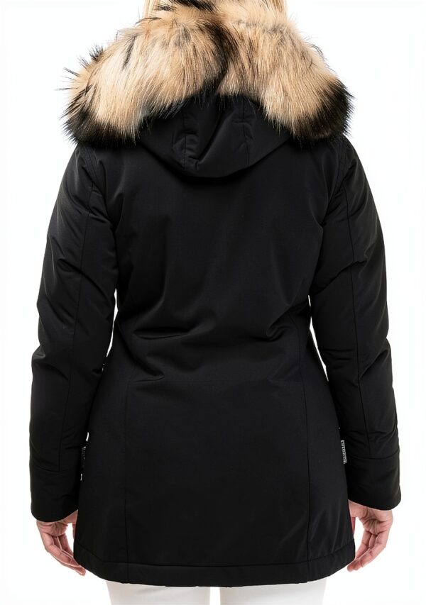 Woolrich Giaccone Donna Nero Lana Cappotto Inverno-3