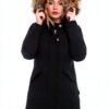 Woolrich Giaccone Donna Nero Lana Cappotto Inverno-0